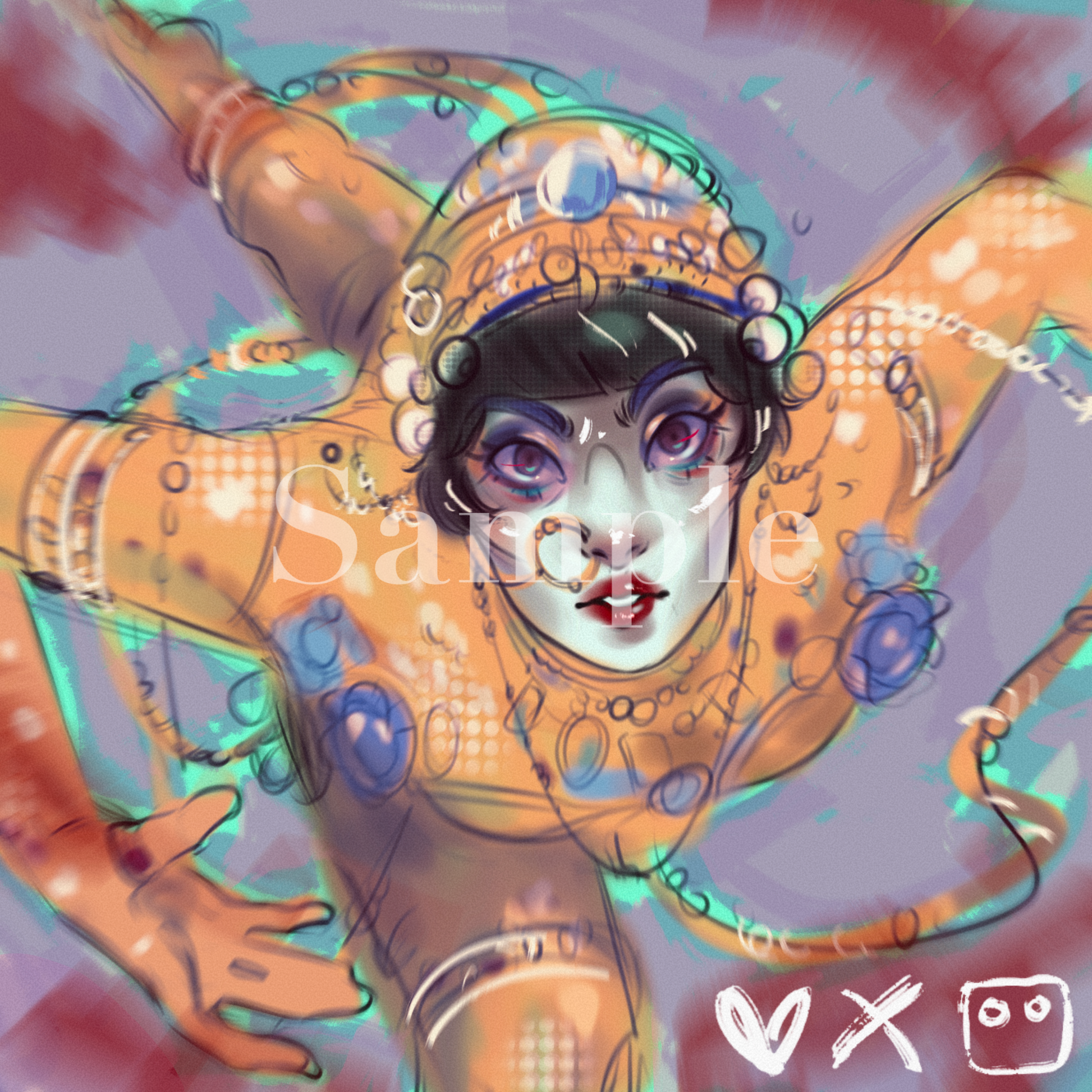 Jibaro Love Death And Robots Large (7X7) Art Prints