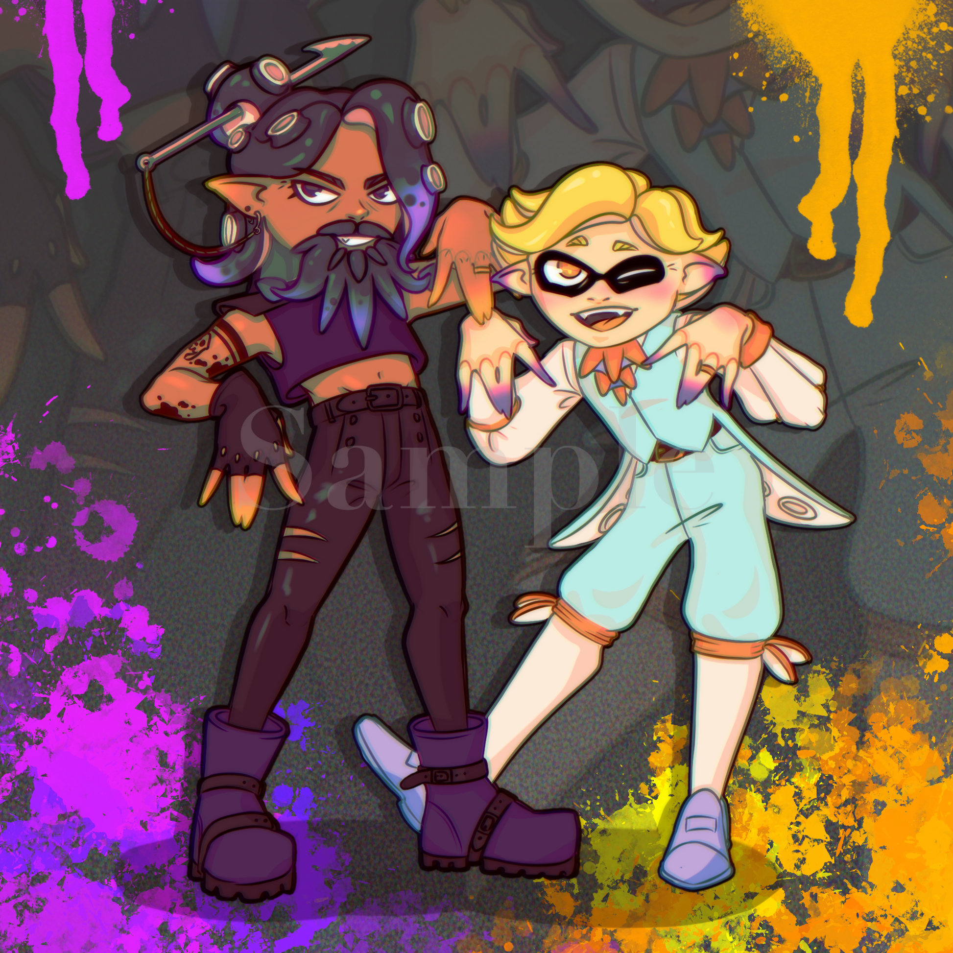 Our Flag Means Splatfest Large (7X7) Art Prints