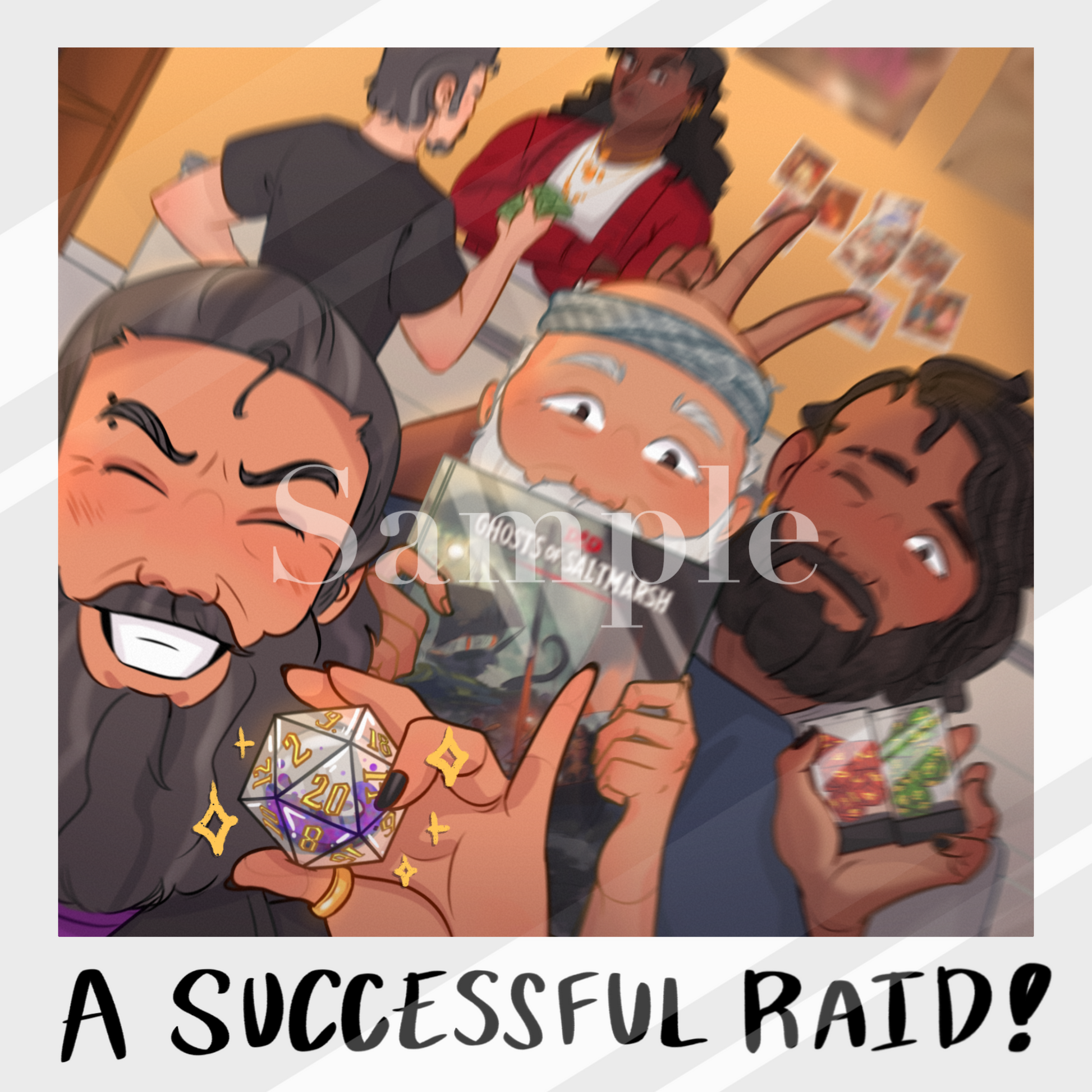 A Successful Raid (Polaroid Print) Polaroid Print (3X3) Art Prints