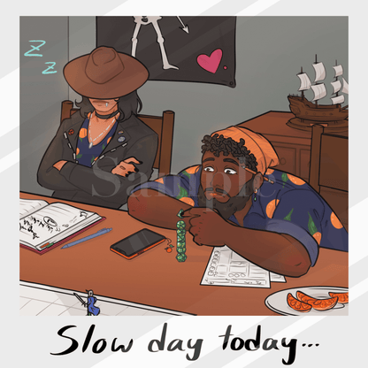 Slow Day Today (Polaroid Print) Polaroid Print (3X3) Art Prints